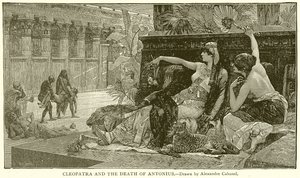 Cleopatra och Antonius död av English School