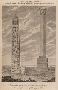 Cleopatras Needle och Alexandrian Column känd under namnet Pompeys Pillar av English School