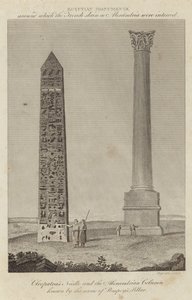 Cleopatras Needle och Alexandrian Column känd under namnet Pompeys Pillar av English School