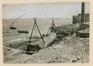 Cleopatras Needle, som transporteras från Alexandria av English School