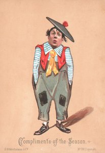 Clown, julkort av English School