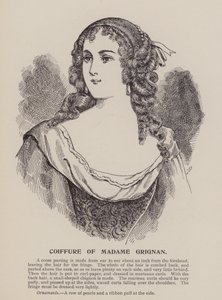 Coiffure av Madame Grignan (gravyr) av English School