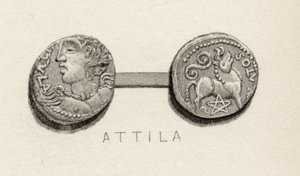 Mynt från Attila, Hunnernas kung