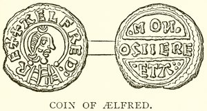 Mynt av Aelfred av English School