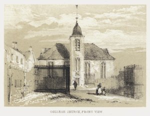 College Church, framifrån (gravyr) av English School