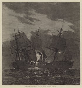 Kollision mellan Ville du Havre och Lochearn (gravyr) av English School
