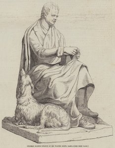 Kolossal marmorstaty av Sir Walter Scott, Baronet (gravyr) av English School