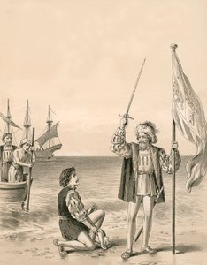 Columbus tar den nya världen i besittning i sin suveräns namn av English School