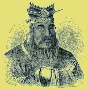 Confucius, illustration från The Illustrated History of the World, publicerad ca 1880 (digitalt förbättrad bild) av English School
