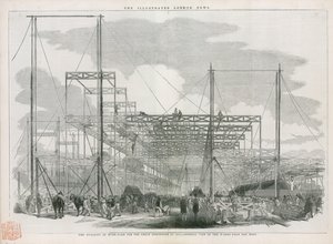Byggandet av Crystal Palace, stora utställningen 1851 av English School