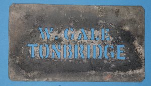 Kopparstencil av W. Gale, Tonbridge (koppar) av English School