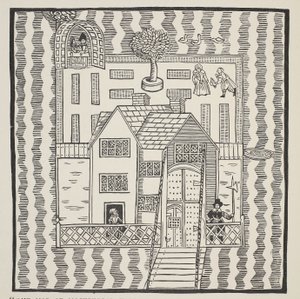 Kopia av The Map of Mockbeggar Hall, med hans situation i det stora landet som kallas någonstans, c.1633, från Ballad of Roxborough