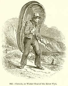 Coracle, eller Wicker Boat of the River Wye av English School