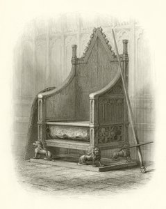 Kröningsstol i Westminster Abbey av English School