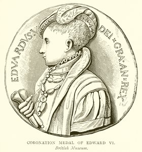 Kröningsmedalj av Edward VI av English School