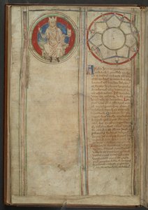 Bomull MS Claudius D VI, f.5v f. 5v: Beskrivning av den anglosaxiska heptarkins sju kungadömen, c.1255-59 (vellum) av English School