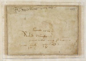 Cotton MS Vespasian F XIII f.123 Richards "loyalty me lie"-signatur bredvid Edward V:s signatur av English School