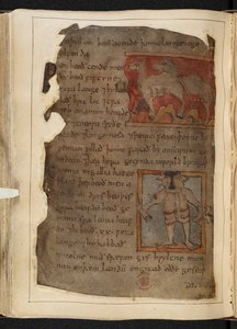Cotton MS Vitellius A XV f.101v, Beowulf, från 