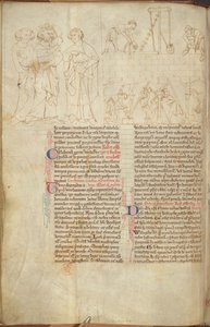 Cotton Nero D. I f.23v Bygget av Cliffords torn vid St Albans, från 