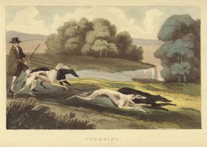 Coursing (färgad gravyr) av English School