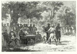 Gerichtshof im Dschungel (Gravur)