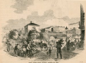Covent Garden Market, 22 december 1849 av English School