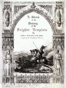 Omslag till A Sketch of the History of the Knights Templars, av James Burnes av English School
