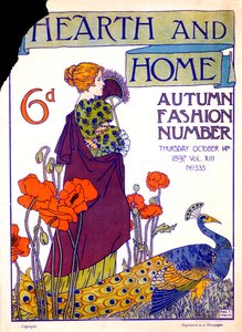 Omslag till Hearth and Home Magazine, 14 oktober 1897 av English School