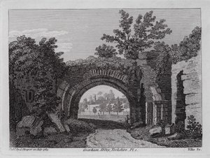 Coverham Abbey, Yorkshire (gravyr) av English School