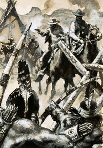 Cowboys och indianer i krig av English School