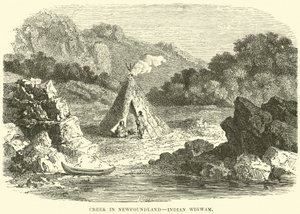 Creek i Newfoundland, indiska Wigwam av English School