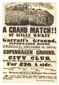 Cricketspiel, 6. Oktober 1846