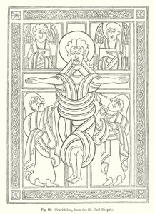 Kreuzigung, aus den St. Gall Evangelien