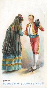 Sedvanlig hälsning i Spanien, 1907 av English School