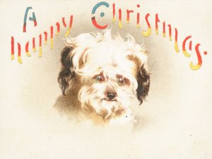 Söt hund! Julkort av English School