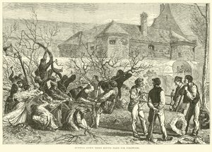 Att hugga ner träd runt Paris för ved, oktober 1870 av English School