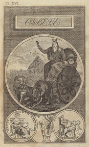 Cybele, antika anatoliska, grekiska och romerska jordgudinna (gravyr) av English School