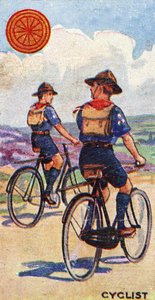 Cyklistscoutmärke, 1923 av English School