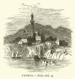 Cypern, Apostlagärningarna, xiii, 4 (gravyr) av English School
