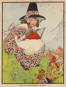 Dame Durdens älva pupiller (färg litho) av English School