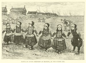Nederländska barns dans på Marken, i Zuider Zee av English School