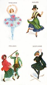 Dancers of the British Isles, cigarettkort, 1915 (se även 472941, 472966,472956,472963) av English School
