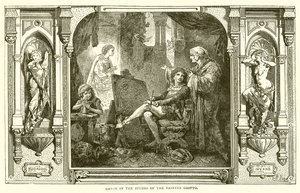 Dante i målaren Giottos studio av English School