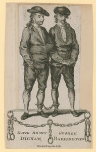 David Brown Dignam och George Barrington, hämtade från livet av English School