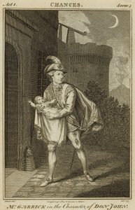 David Garrick, skådespelare, i karaktären Don John av English School