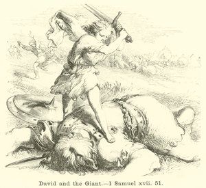 David och jätten, 1 Samuel, xvii, 51 av English School