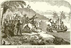 De Soto landar sina styrkor i Florida av English School