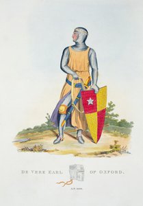 De Vere, Earl of Oxford, 1280, från Ancient Armor av Samuel Rush Meyrick, 1824 av English School