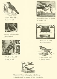 Död och begravning av Cock Robin (träsnitt) av English School