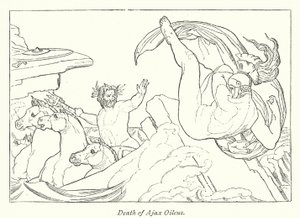Ajax Oileus död (litho) av English School